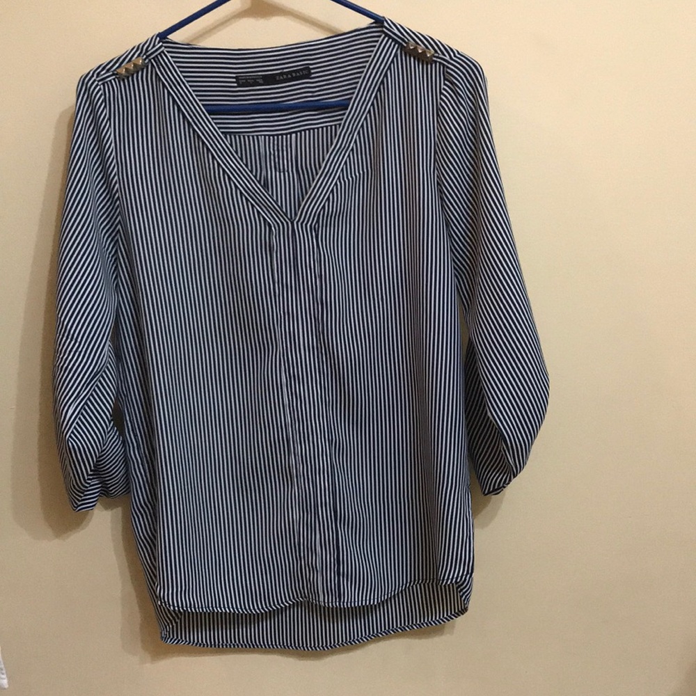 Zara striped blouse